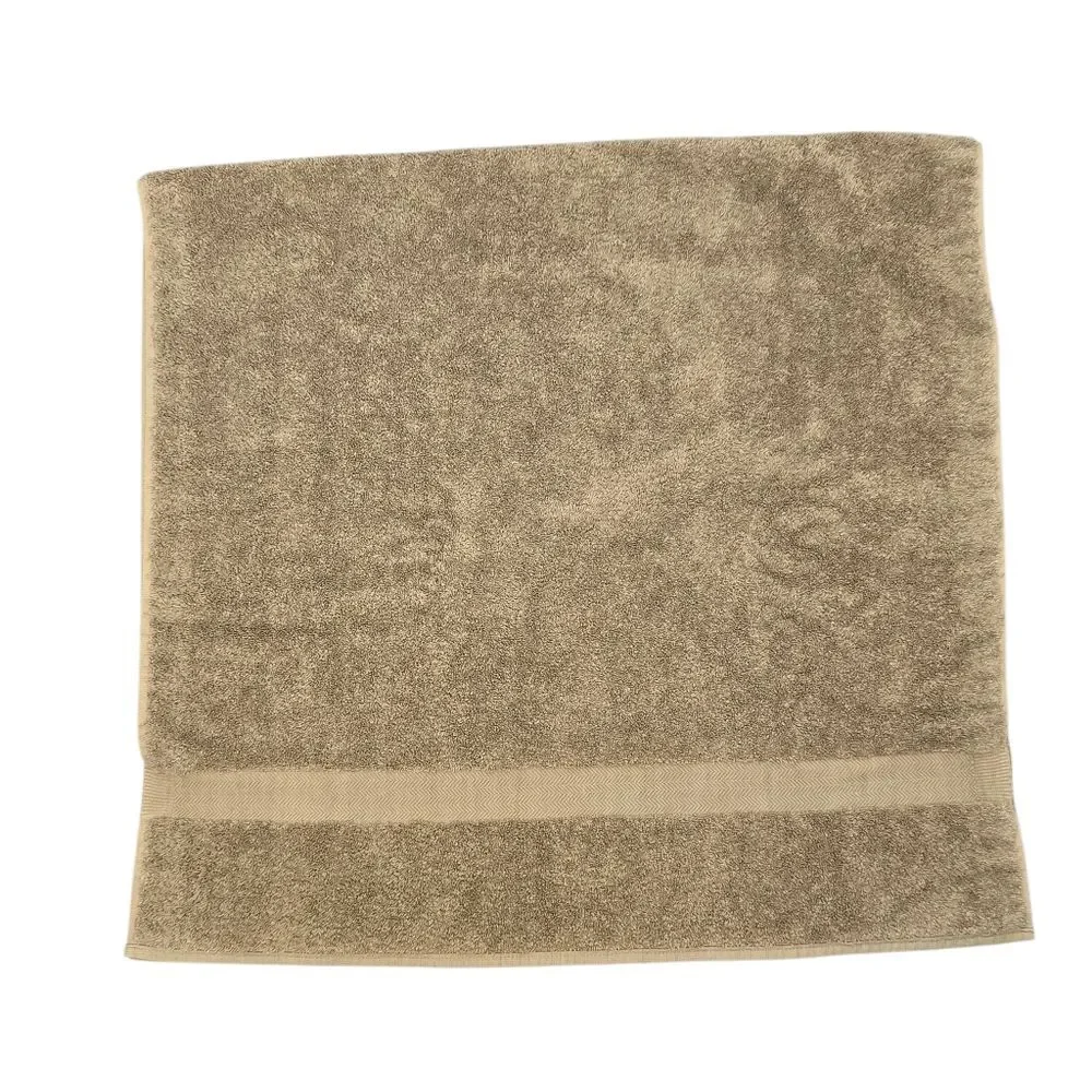 Vintage Ralph Lauren Green Label Home Collection Tan 100% Cotton Bath Towel